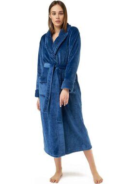 〽️Women's Bathrobe Navy Blue Oversized Luxury Ultra Soft Warm Plush Fleece Robes